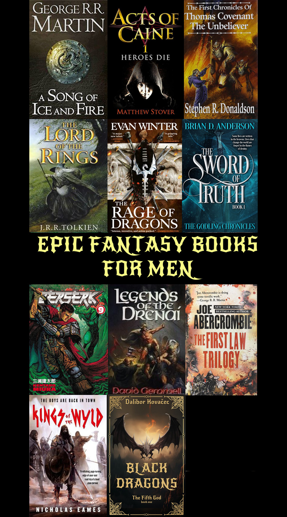 Epic Fantasy Books For Men